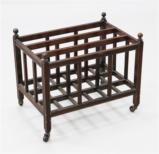 A Victorian rosewood canterbury, W.1ft 7in. D.1ft 2in.